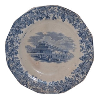 Ceramic Plate With Picture of Crystal Palace For Sale
