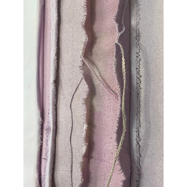 Lavender "Tandem 01" Salvaged Materials Lilac Colorfield Wall Sculpture For Sale - Image 8 of 11