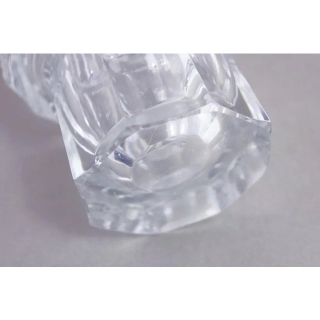 Crystal Art Deco Style Vase, 1970 For Sale - Image 8 of 11