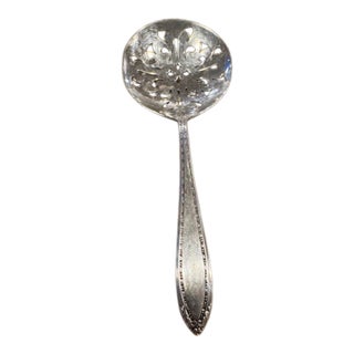 Antique Jennings Silver/Internations Silver "Lady Betty" Sterling Silver Pierced BonBon Spoon For Sale