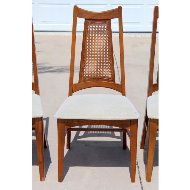 1960s Liberty Chair Co. Mid-Century Modern Cane Back Dining Chairs – Set of 6 For Sale - Image 4 of 18