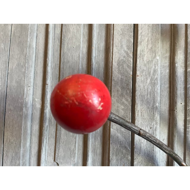 Vintage French Wall Coat Rack with Wooden Balls, 1960s For Sale - Image 6 of 14