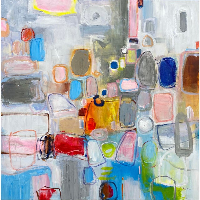 Contemporary Geometric Abstract Oil Painting Chairish