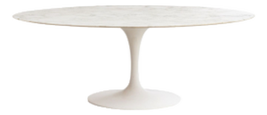 Oval Arabescato Table by Eero Saarinen for Knoll, 1990