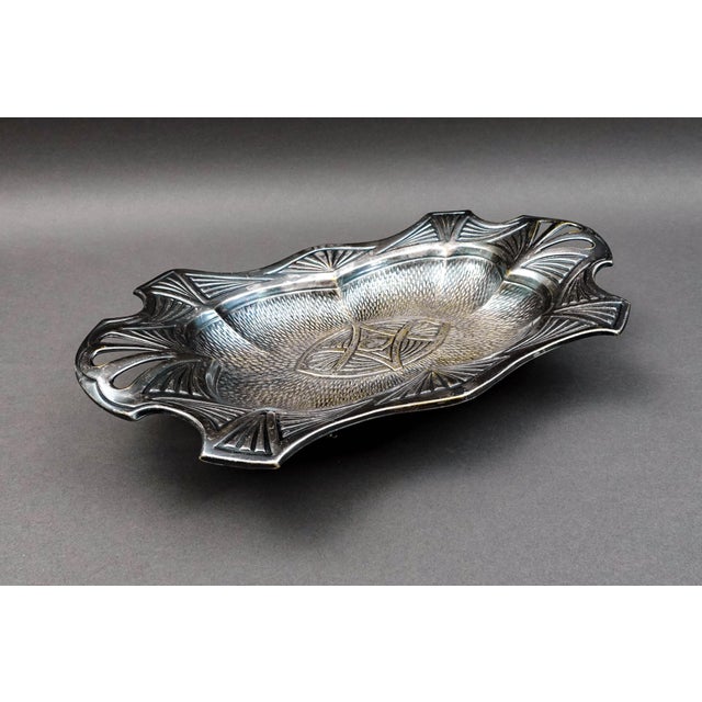 Fabr Wolska Pod Warszawa Poland Antique Siver Płatę Serving Bowl Dish Tray Hallmarked 1504. Measures approximately 14 1/2"...