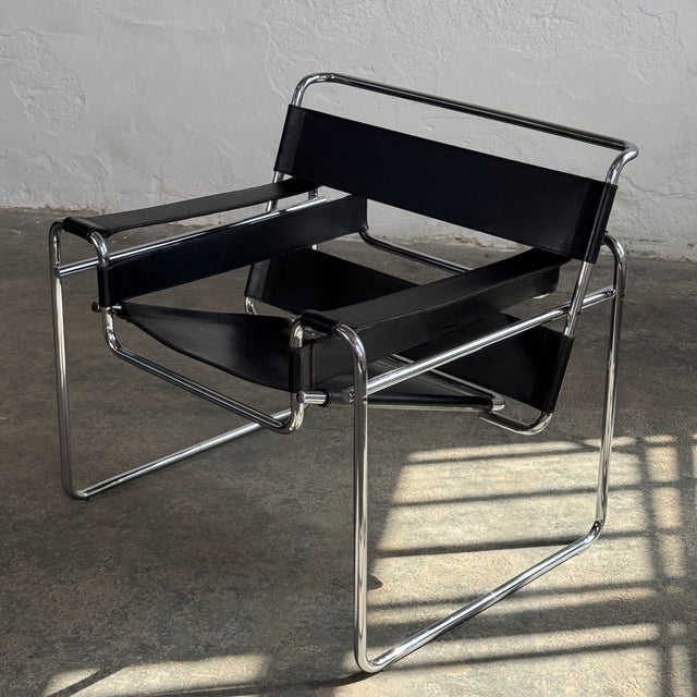 Wassily Chairs and Coffee Table by Marcel Breuer for Knoll, 1990, Set of 3 For Sale - Image 17 of 18