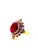 English Bochic “Orient” Vintage Ruby & Ruby Cluster Cocktail Ring 18K Gold & Silver For Sale - Image 3 of 8
