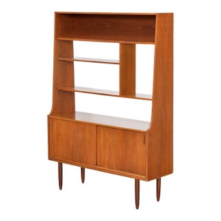 Mid Century Teak Bookcase Room Divider For Sale