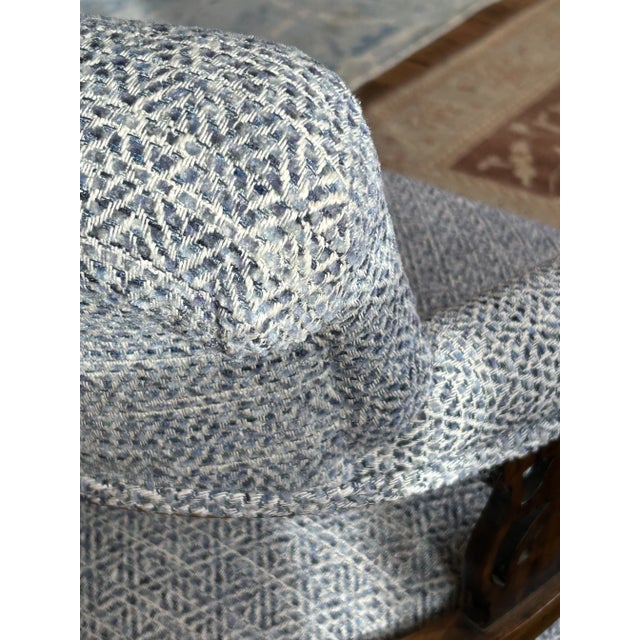 Wood Upholstered Victorian Armchair For Sale - Image 7 of 12