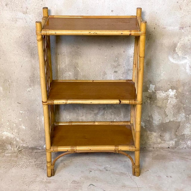 Vintage Rattan Shelf, 1960s For Sale - Image 4 of 6
