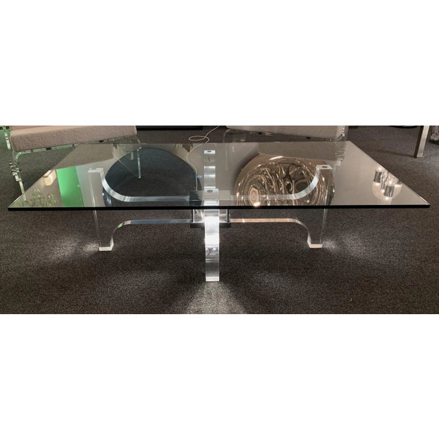 Lightning Lucite and Metal Coffee Table by Philippe Jean. France, 1970s For Sale - Image 10 of 11
