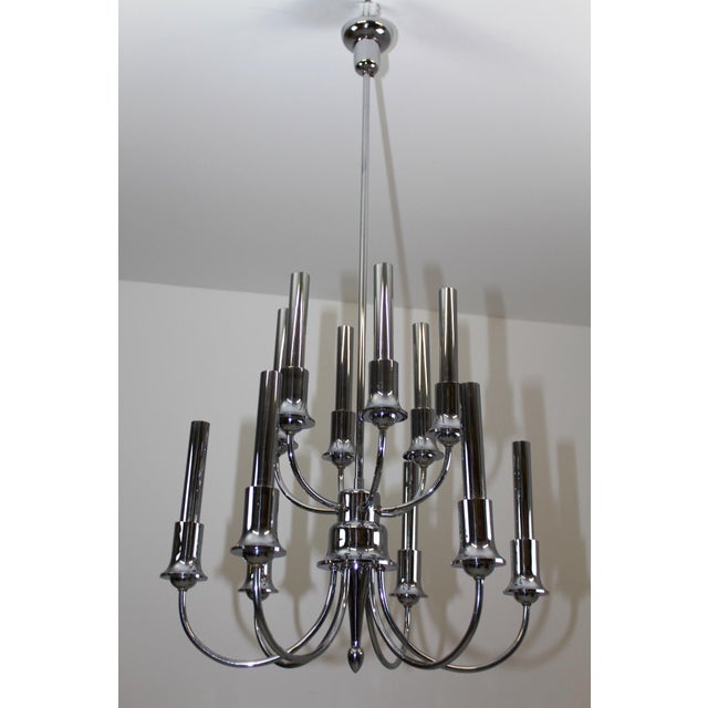 Chrome-Plated Chandelier, 1920s For Sale - Image 18 of 18