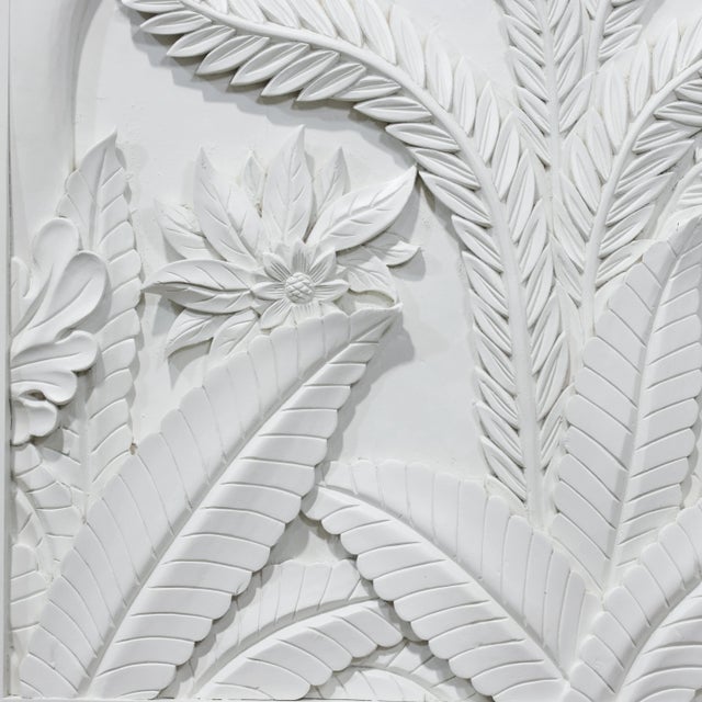 Pair of Modern White Relief Wall Panels With Bird and Grape Motifs For Sale - Image 13 of 18