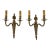 19th Century Louis XVI Style French Bronze Two-Light Wall Sconces - a Pair For Sale