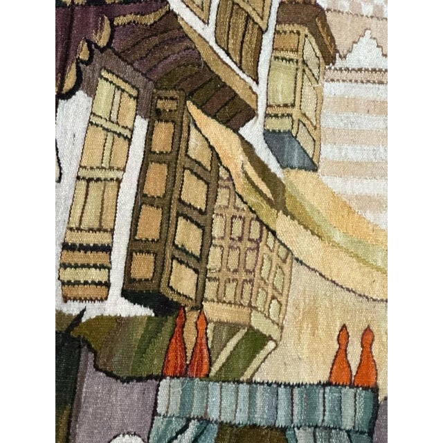 Mid-Century Tunisian Hand Woven Tapestry, 1960s For Sale - Image 12 of 18