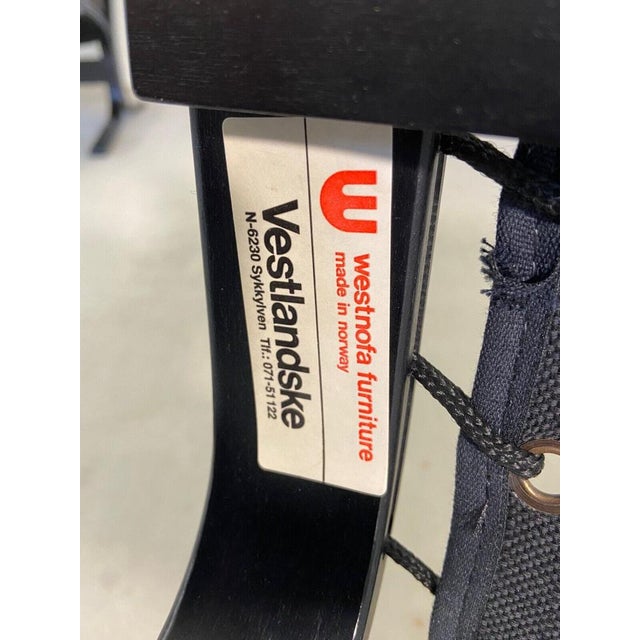 Ingmar Relling Set of Vintage Mid-Century Leather Lounge Chair & Ottoman by Ingmar Relling for Westnofa, 1970s For Sale - Image 4 of 18