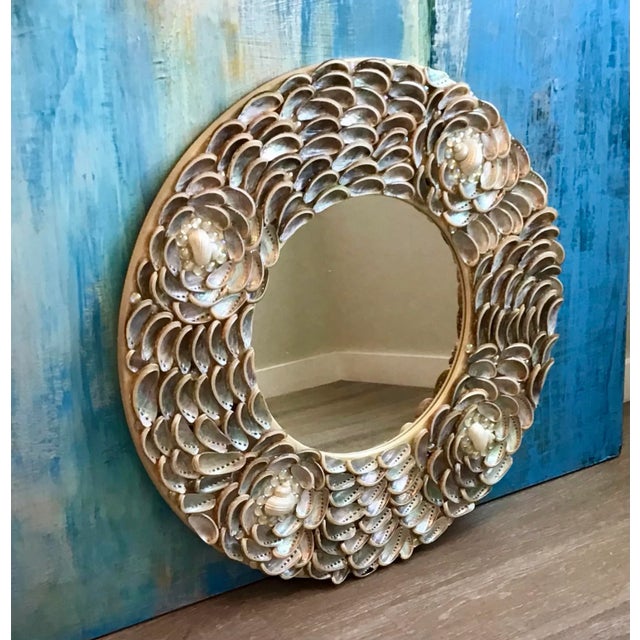 Stunning Silver Iridescent Abalone Seashells ...Rosette Pattern For Sale - Image 10 of 11