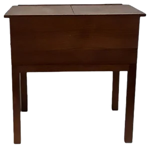Vintage Scandinavian Style Teak Sewing Table with 2 Drawers & 2-Piece Top, 1960s