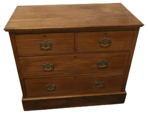 Arts and Crafts Golden Walnut Chest of Drawers, 1880s