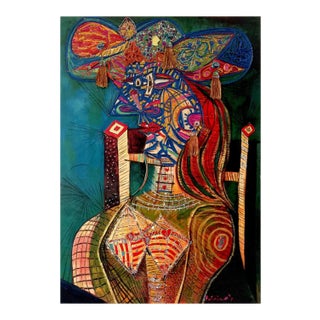 Leticia de Prado, Baby Blue, 2019, Oil & Mixed Media on Canvas For Sale
