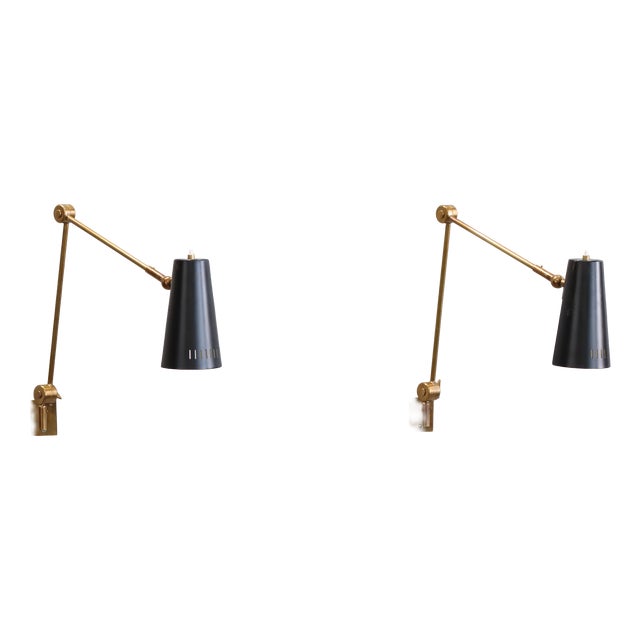 Adjustable Wall Lights by Stilnovo, 1950s, Set of 2 For Sale