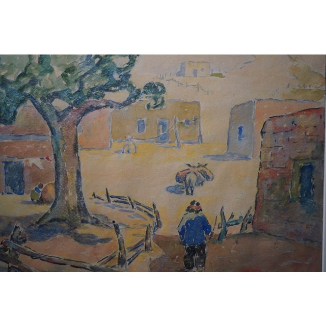 1930s Ivan Messenger, Homecoming Oraibi, Original Watercolor c.1930s For Sale - Image 5 of 8