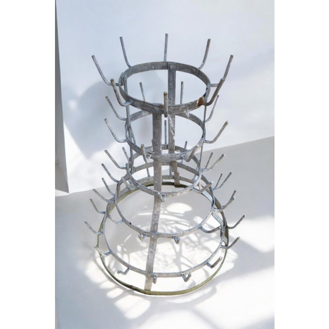 French 52 Peg Bottle Dryer Garden Sculpture, 1950 For Sale - Image 6 of 10