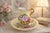 This charming vintage porcelain pitcher and basin set was made in Japan and features hand-painted roses in soft pink,...