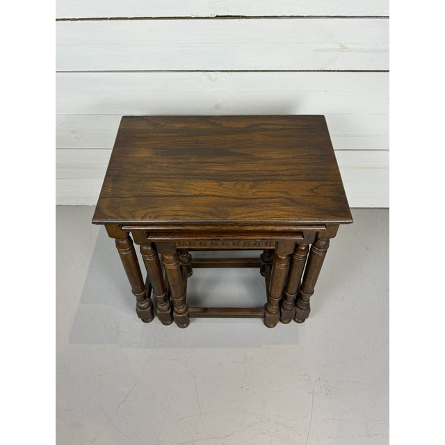 1970s Vintage Ethan Allen Nesting Tables Set of Three Chairish