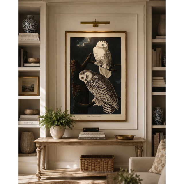 Paint Snowy Owl, 1827 – John James Audubon Vintage Bird Art Print, 16" X 24" For Sale - Image 7 of 9