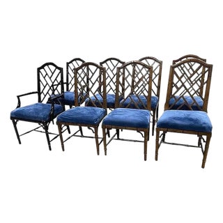 Chinese Chippendale Dining Chairs by Century Furniture- Set of 8 For Sale