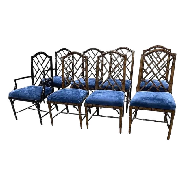 Chinese Chippendale Dining Chairs by Century Furniture- Set of 8 For Sale