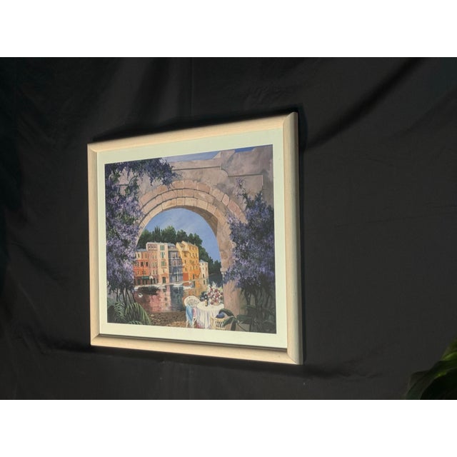 Mediterranean Archway Waterfront Framed Wall Art For Sale In Miami - Image 6 of 8