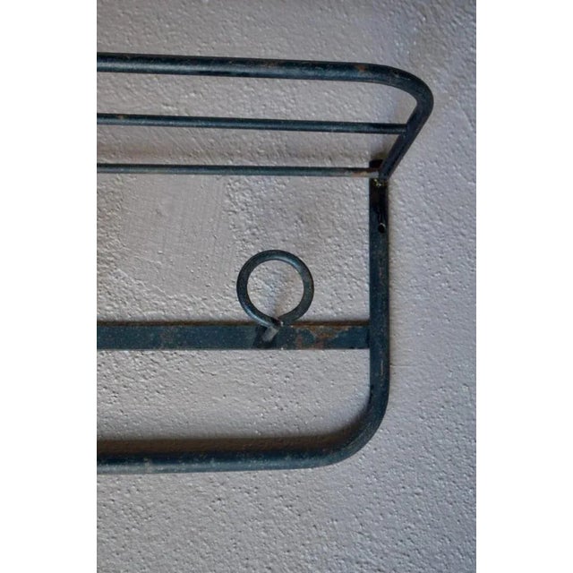 Black Modernist French Wall Coats Rack, 1950s For Sale - Image 8 of 9