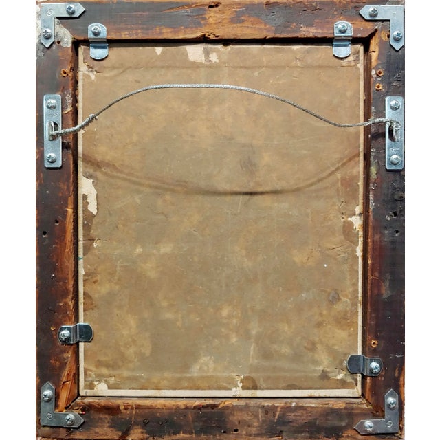 Textile Moses Soyer -1930s Portrait of a Seated Nude Female -Oil Painting For Sale - Image 7 of 8