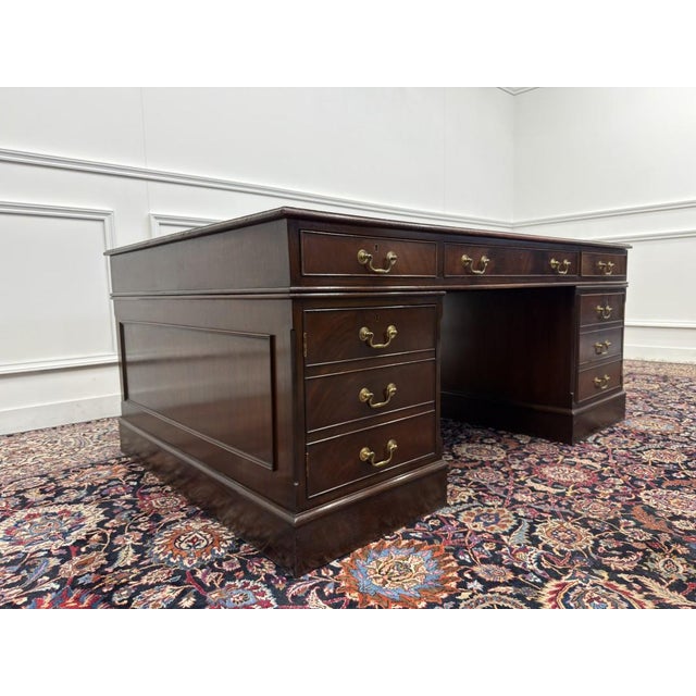 Large English Partnerdesk For Sale - Image 5 of 18
