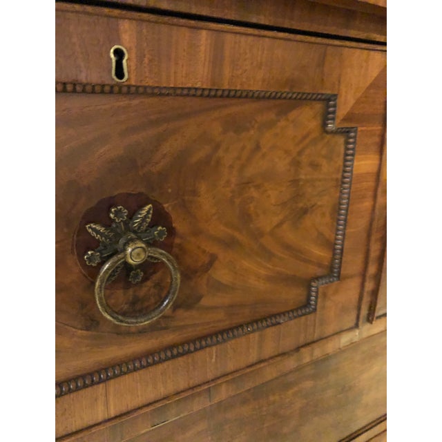 Mid 1800s English Mahogany Gents Chest With Ring Pulls For Sale - Image 6 of 11