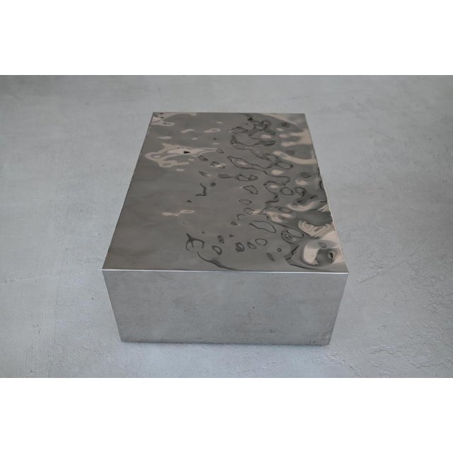 Not Yet Made - Made To Order Small Mirage Sculptural Table in Stainless Steel by Veliento For Sale - Image 5 of 11