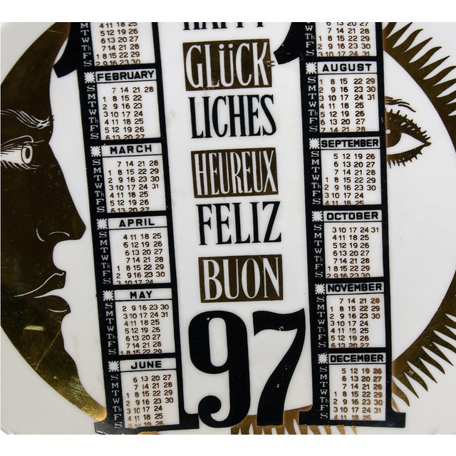 1970s plate, Calendar series is a complete set of 10 silk-screened porcelain plate, designed by Piero Fornasetti during...