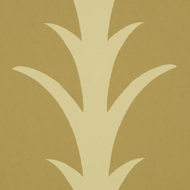 Contemporary SAMPLE - Schumacher x Celerie Kemble Acanthus Stripe Wallpaper In Anis On Chartreuse For Sale - Image 3 of 4