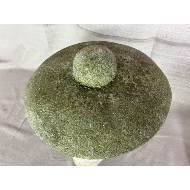 Weathered Cast Concrete Yukimi-Gata Lanterns, 1950s–60s, Pair For Sale - Image 6 of 10