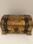 Useful little Florentine treasure box for all your “stuff “. Ideal for keys , pens , stamps etc. Gold with brown hinges ,...