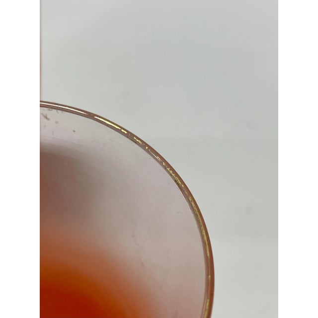 Mid-Century Modern Set of 4 Mid-Century Bendo Faded Orange Tumblers For Sale - Image 3 of 6