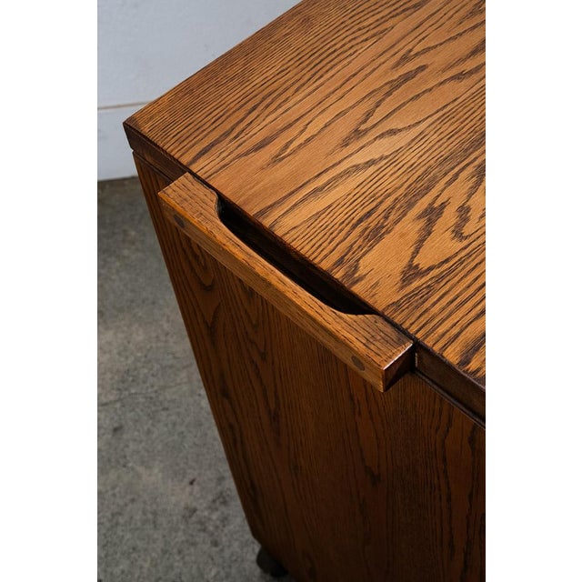 1960s Mid Century Modern Bar Cart Cabinet Conant Ball Expanding Top Storage Rolling For Sale - Image 11 of 12