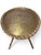 Wood Vintage Moroccan Brass Tray Top Table With Folding Spider-Leg Base For Sale - Image 7 of 10