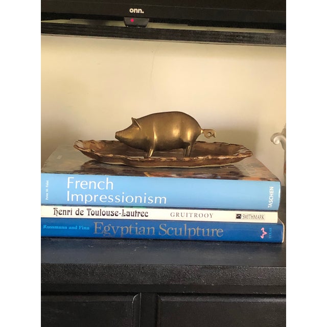 Vintage Contemporary Solid Brass Pig Figurine For Sale - Image 17 of 17