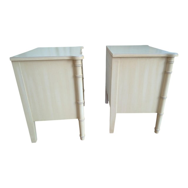 Vintage Henry Link Bali Hai Faux Bamboo Nightstands, Pair of 2, Original Finish For Sale In Tampa - Image 6 of 18
