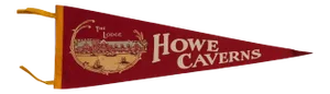 Vintage Howe Caverns Felt Flag
