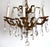 Palwa Brass Lead Crystal Six Liight Chandelier 6 Lights from Palwa, 1960s For Sale - Image 9 of 15