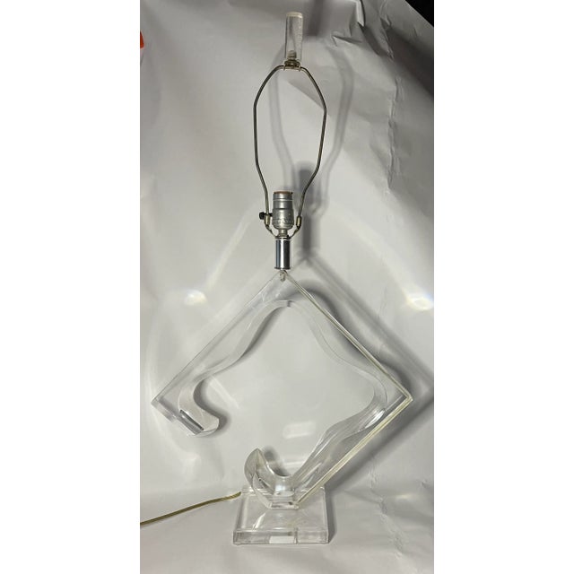 Plastic 1970s Van Teal Abstract Signed Mid-Century Modern Lucite Lamp For Sale - Image 7 of 8
